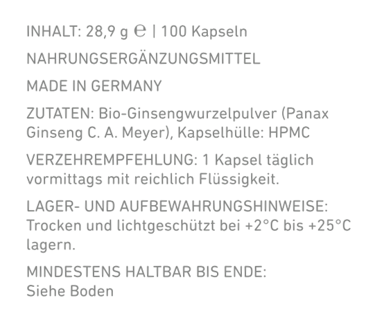 Neue Produktion: HiQ Ginseng 100 Kps Gehirnkur für 3 Monate - jetzt sparen!